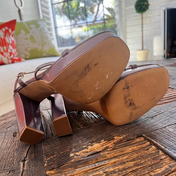 Halston Sardinia Platform Dress Sandals – Pewter - Sz 9 - Picture 12 of 13